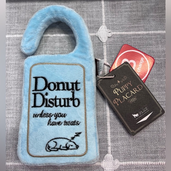 Other - LARGE Blue Plush Dog Door Hanger TOY